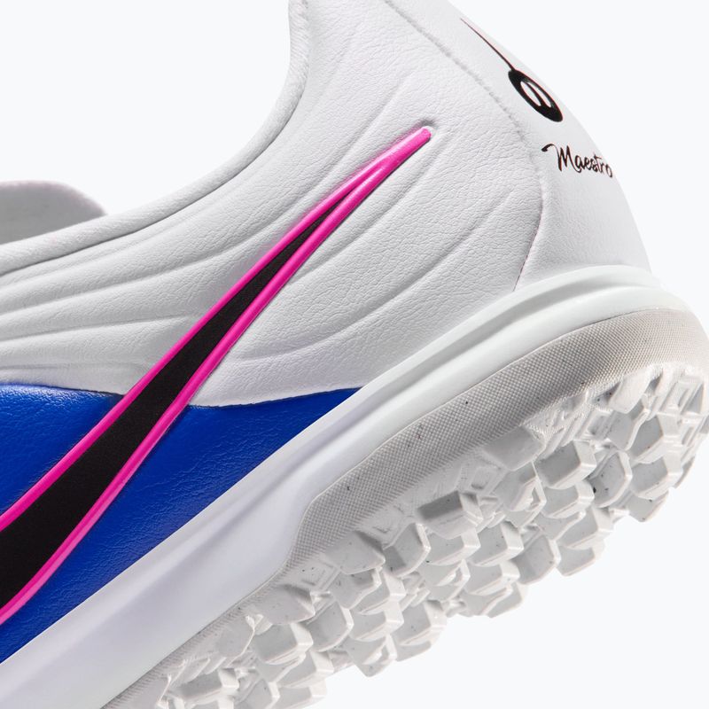 Încălțăminte de fotbal pentru copii Nike Tiempo Maestro Academy Jr TF white/racer blue/pink blast/black 9