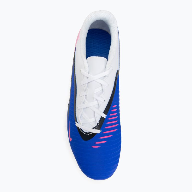 Încălțăminte de fotbal pentru bărbați Nike Phantom 6 Low Club FG/MG racer blue/white/pink blast 5