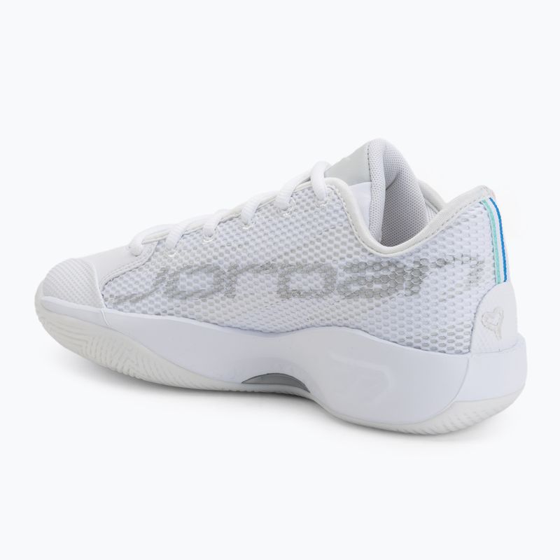 Încălțăminte de baschet pentru bărbați Nike Jordan Luka 77 white/metallic silver/photon dust 3