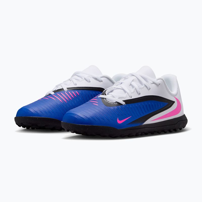 Încălțăminte de fotbal pentru copii Nike Jr. Phantom 6 Low Club TF racer blue/white/pink blast 3