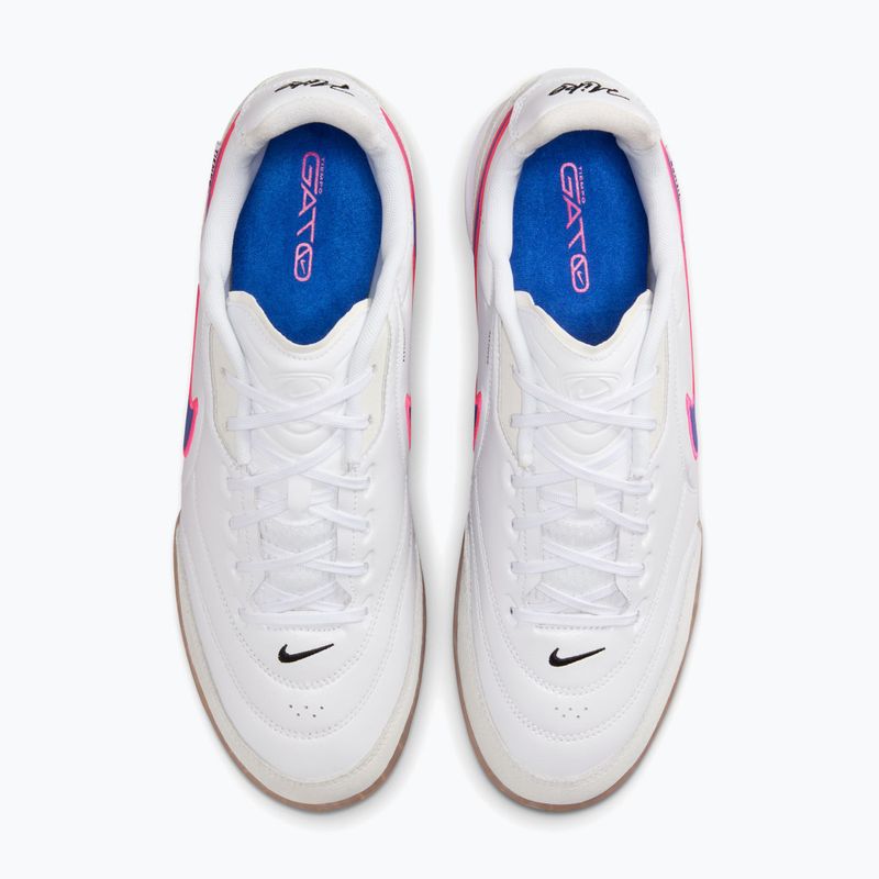 Încălțăminte de fotbal pentru bărbați Nike Streetgato white/pink blast/racer blue 5