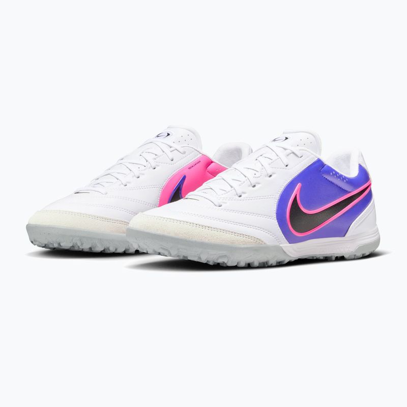 Încălțăminte de fotbal pentru bărbați Nike Tiempo Ligera Pro TF white/racer blue/pink blast/black 10