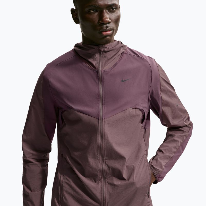 Geacă de alergare pentru bărbați Nike Stride Dri-Fit dark wine/tattoo/burgundy crush 4