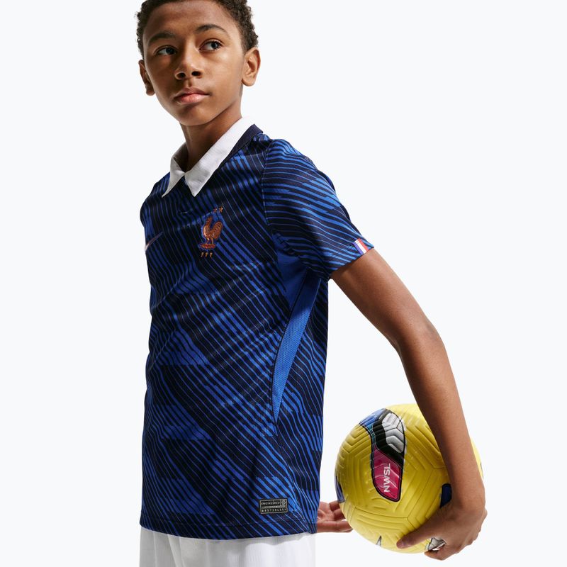 Pantaloni scurți de fotbal pentru copii Nike FFF 2026 Stadium Home white/metallic copper 5