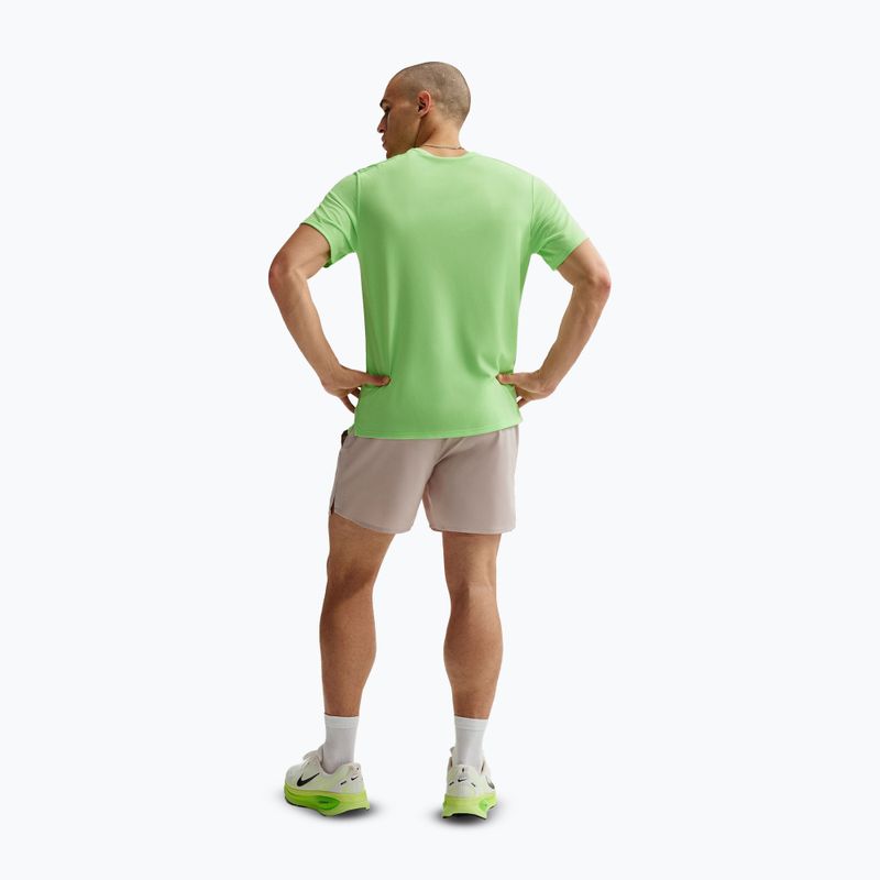 Tricou de alergare pentru bărbați Nike Miler Dri-Fit UV lime blast 3