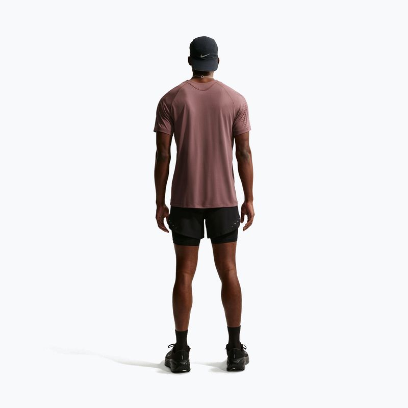 Tricou de alergare pentru bărbați Nike Stride Dri-Fit ADV tattoo/burgundy crush 4