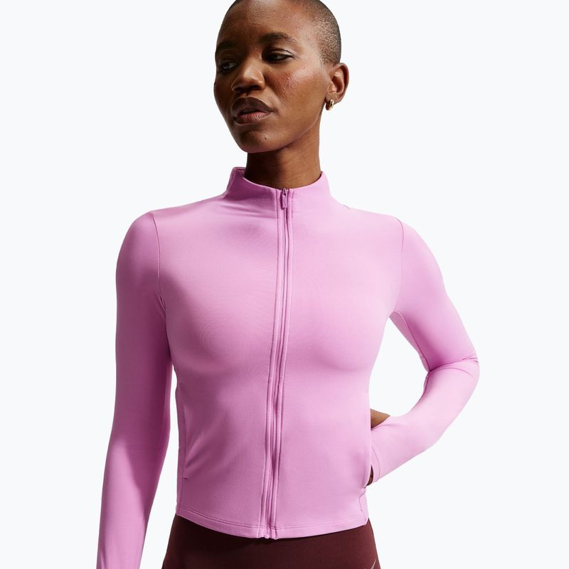 Bluză de antrenament pentru femei Nike Zenvy Dri-Fit Full Zip light magenta/white