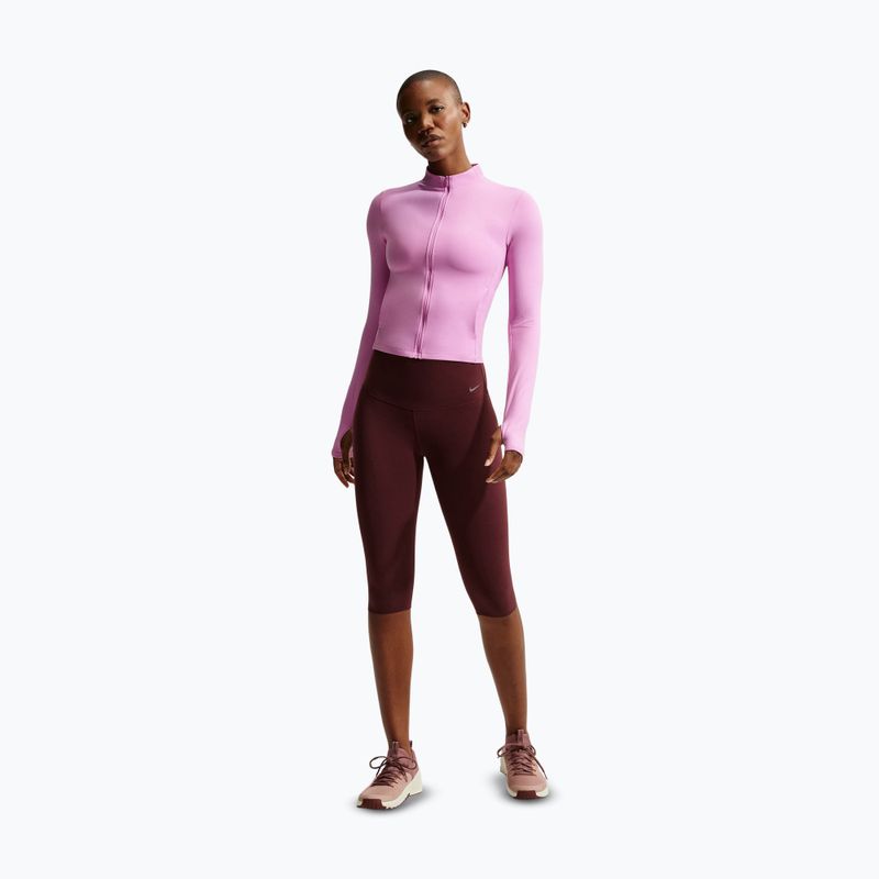 Bluză de antrenament pentru femei Nike Zenvy Dri-Fit Full Zip light magenta/white 2