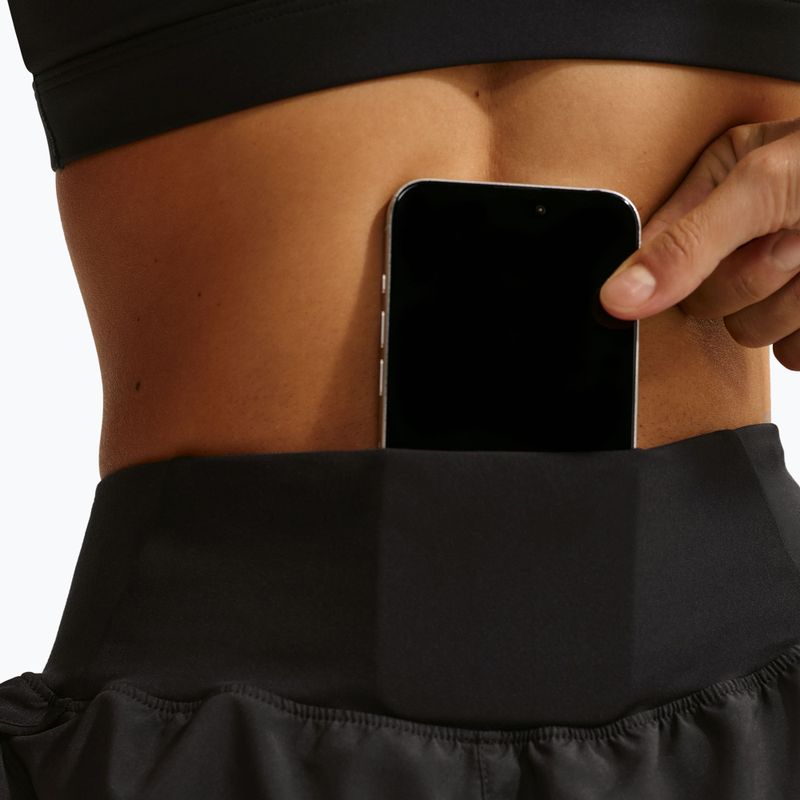 Pantaloni scurți de alergare pentru femei Nike Tempo Swoosh Dri-Fit Mid-Rise Brief-Lined black/white 7