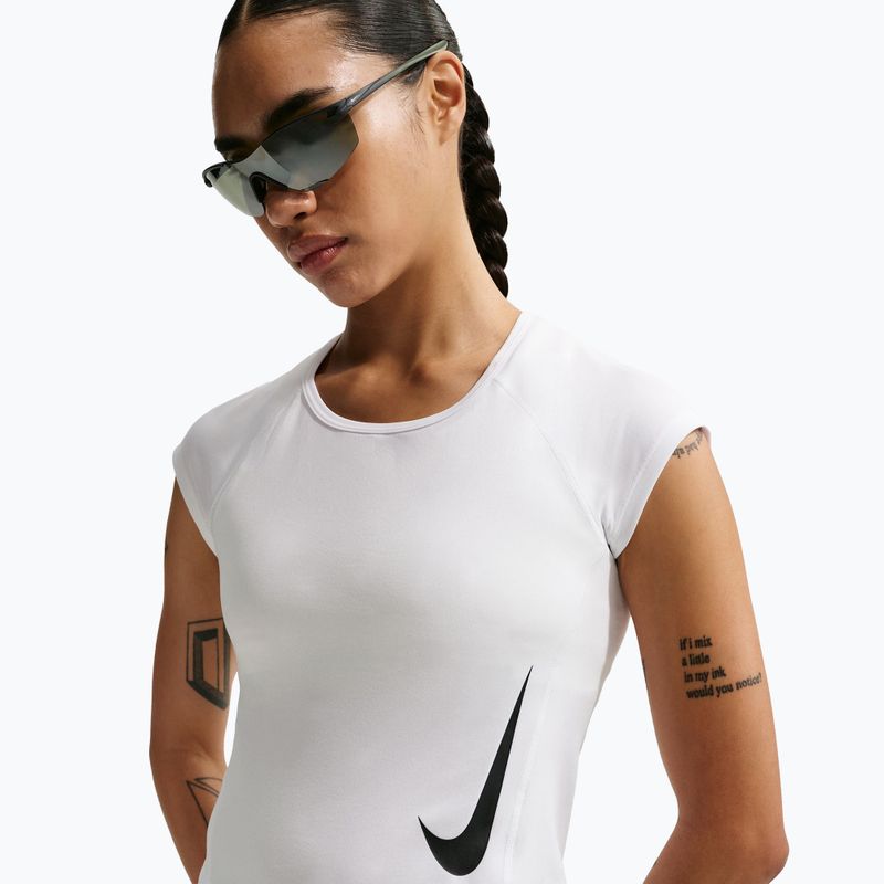 Tricou de alergare pentru femei Nike Swoosh Run Dri-Fit white/photon dust/black 2