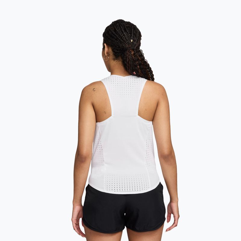 Tricou de alergare pentru femei Nike AeroSwift Dri-Fit ADV Singlet white/black 2