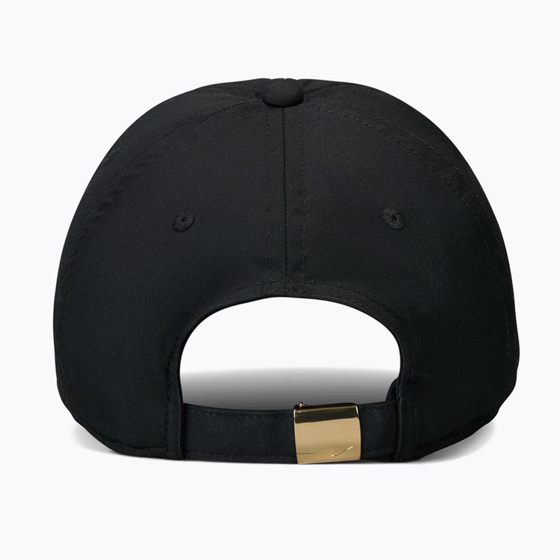 Șapcă Nike Dri-Fit Club Unstructured Metal Swoosh 2026 black/metallic gold 2