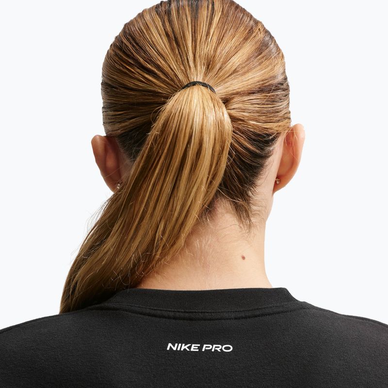 Bluză de antrenament pentru femei Nike Pro Dri-Fit Crew Neck black/metallic silver/white 4