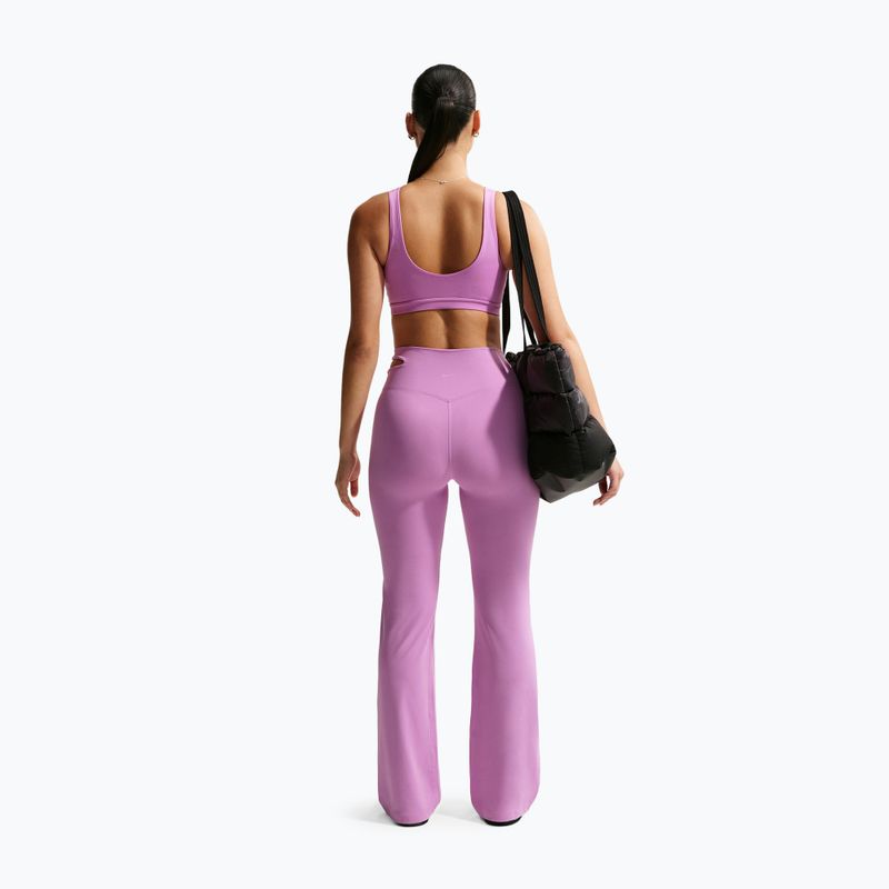 Pantaloni de antrenament pentru femei Nike Zenvy High-Waisted Flared light magenta/white 3