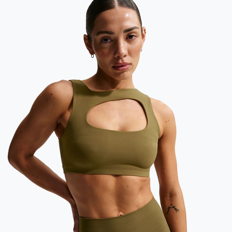 Sutien de antrenament Nike Zenvy Light-Support Lightly Lined olive flak/white 5