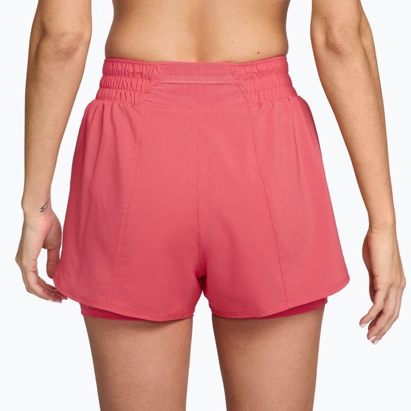 Pantaloni scurți pentru femei Nike One Dri-Fit High-Waisted 3" 2In1 sea coral/white 7