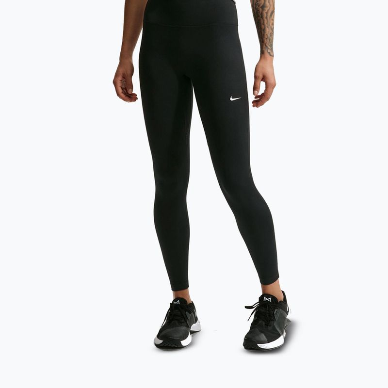 Colanți pentru femei Nike One Seamless Front High-Waisted black/white