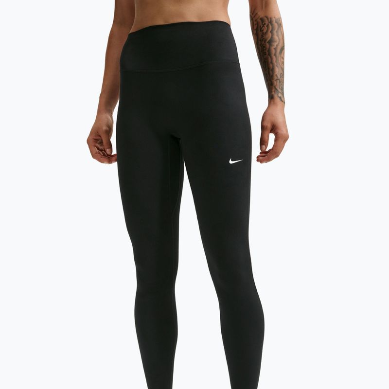 Colanți pentru femei Nike One Seamless Front High-Waisted black/white 4