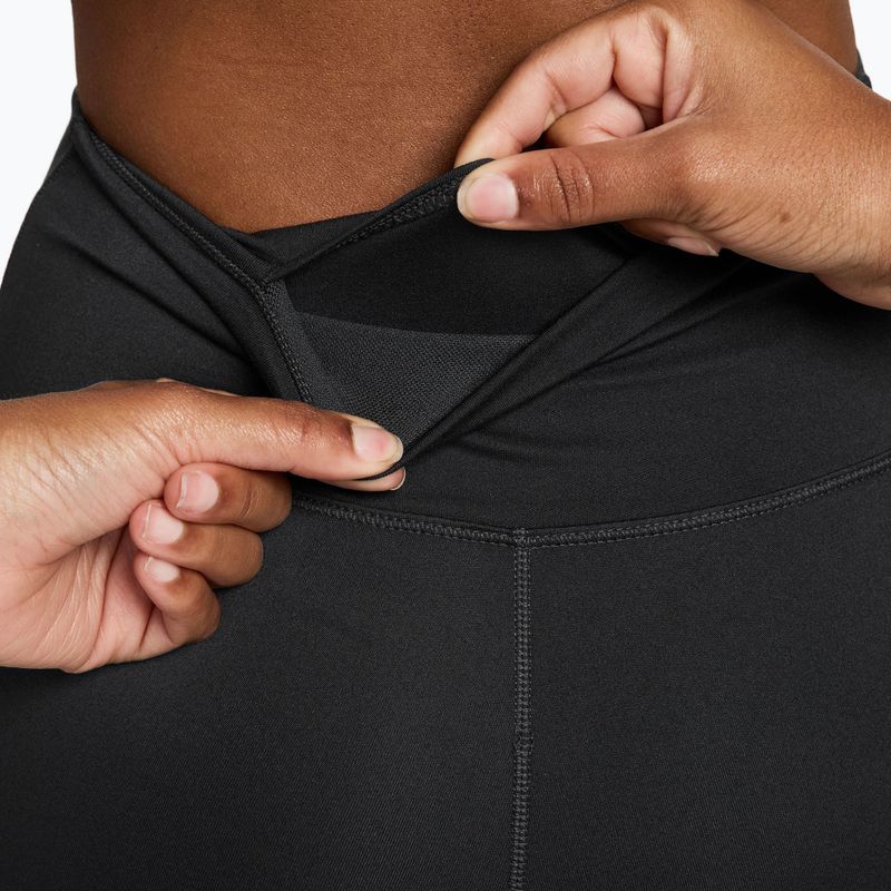 Colanți pentru femei Nike One Seamless Front High-Waisted black/white 8