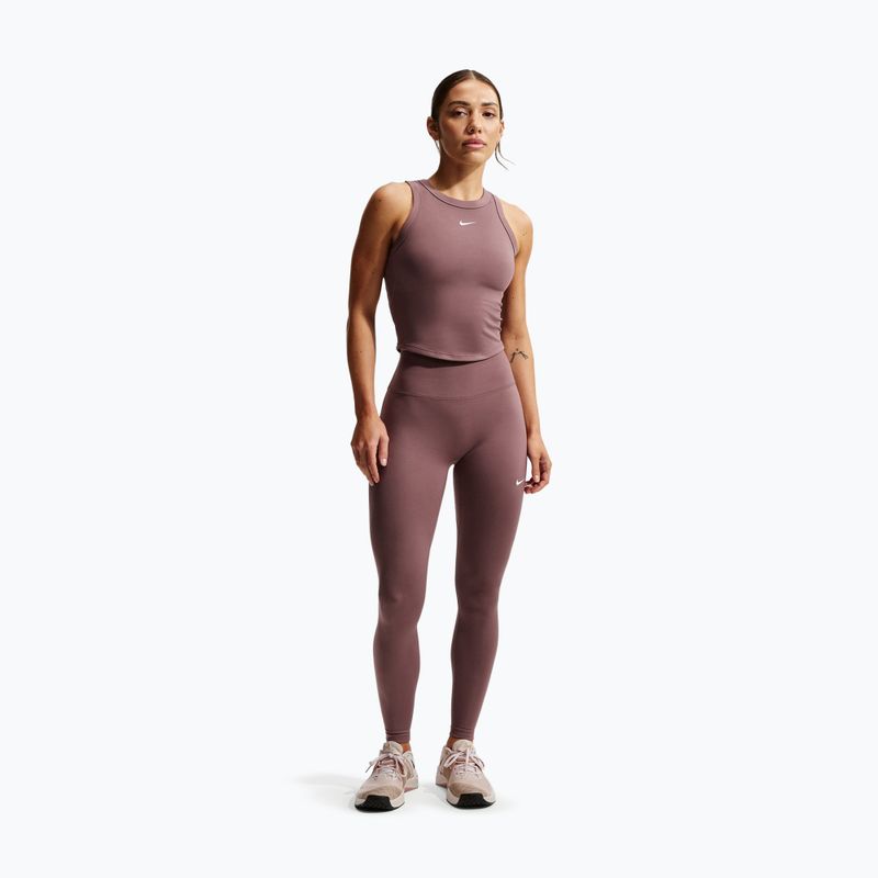 Colanți pentru femei Nike One Seamless Front High-Waisted tattoo/white 2