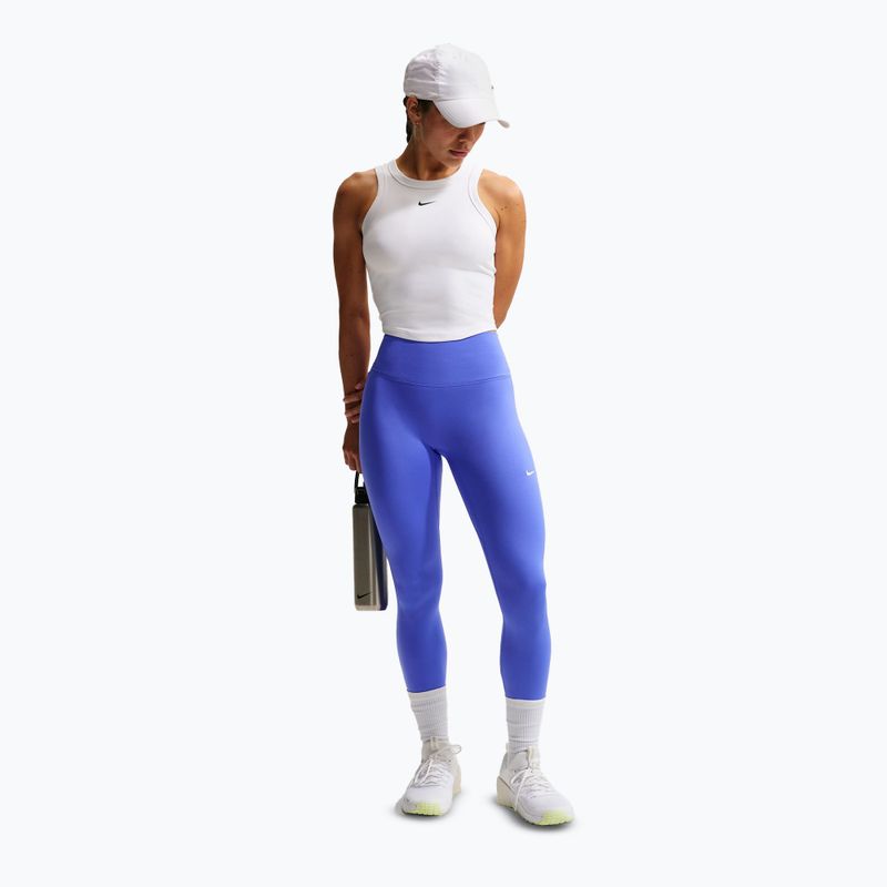 Colanți pentru femei Nike One Seamless Front High-Waisted sapphire/white 2
