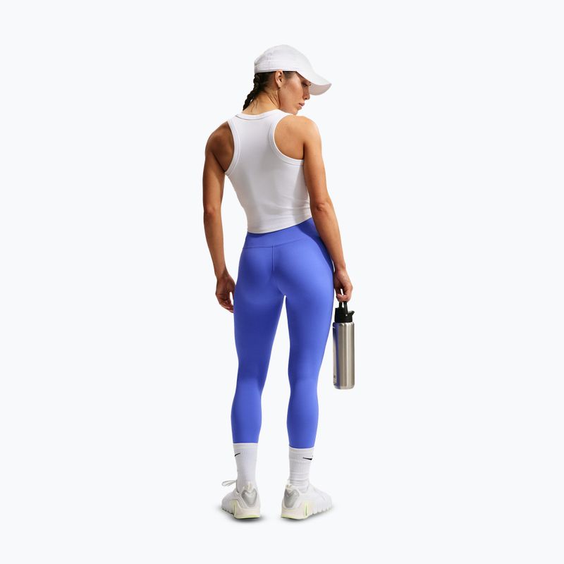 Colanți pentru femei Nike One Seamless Front High-Waisted sapphire/white 3