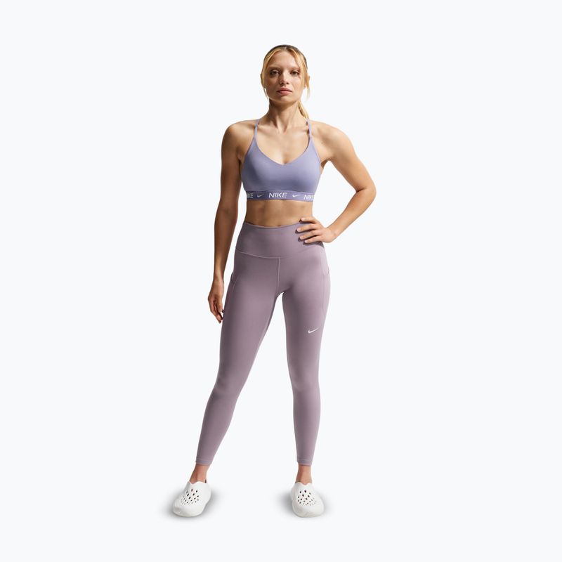 Colanți de antrenament pentru femei Nike One High-Waisted 7/8 light violet ore/white 2