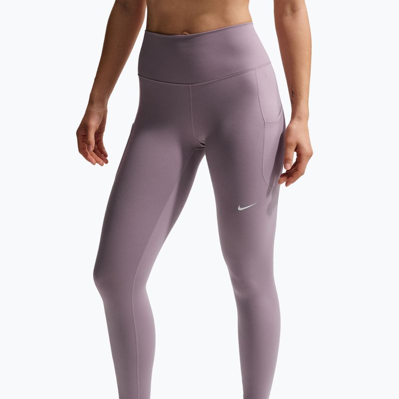 Colanți de antrenament pentru femei Nike One High-Waisted 7/8 light violet ore/white 4