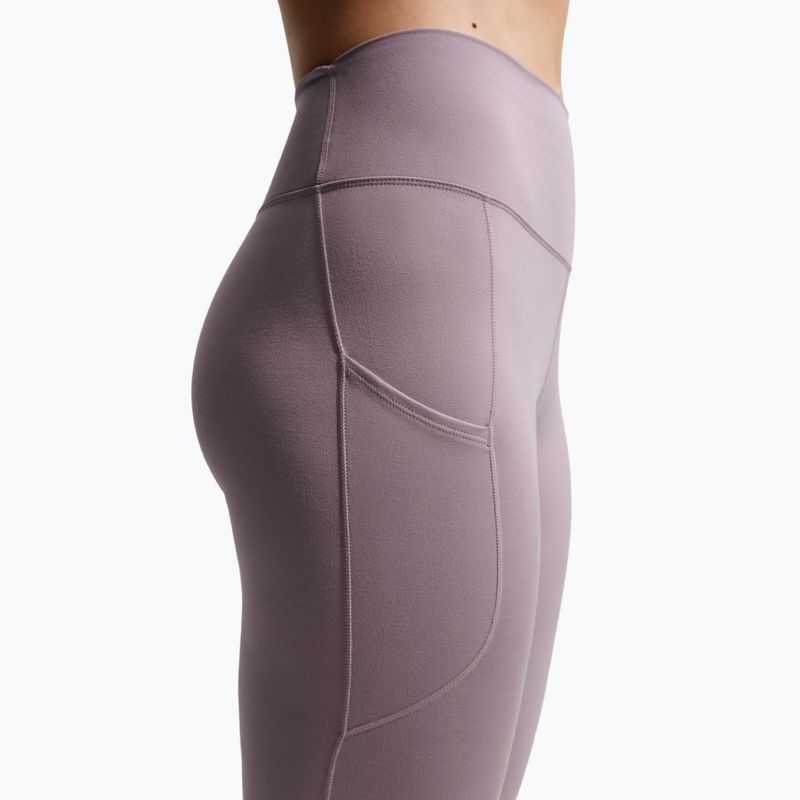 Colanți de antrenament pentru femei Nike One High-Waisted 7/8 light violet ore/white 5