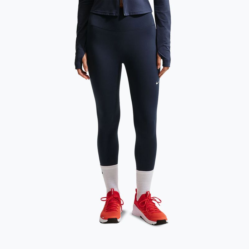 Colanți pentru femei Nike One midnight navy/white