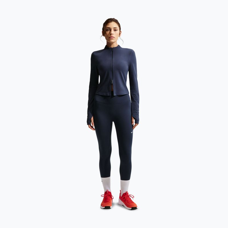 Colanți pentru femei Nike One midnight navy/white 2