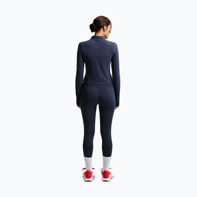 Colanți pentru femei Nike One midnight navy/white 3