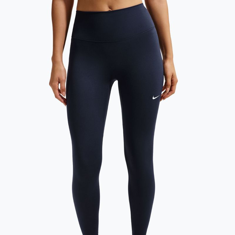 Colanți pentru femei Nike One midnight navy/white 4