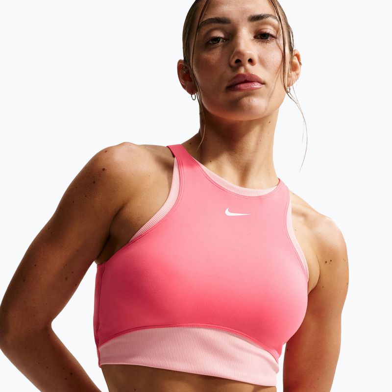 Sutien de antrenament Nike One Medium Support Sea coral/bleached coral/white 5