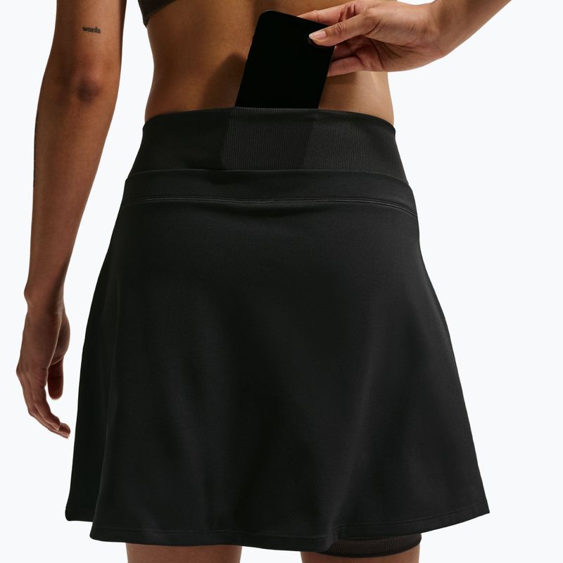 Fustă de tenis Nike One Dri-Fit black/thunder grey/white 5
