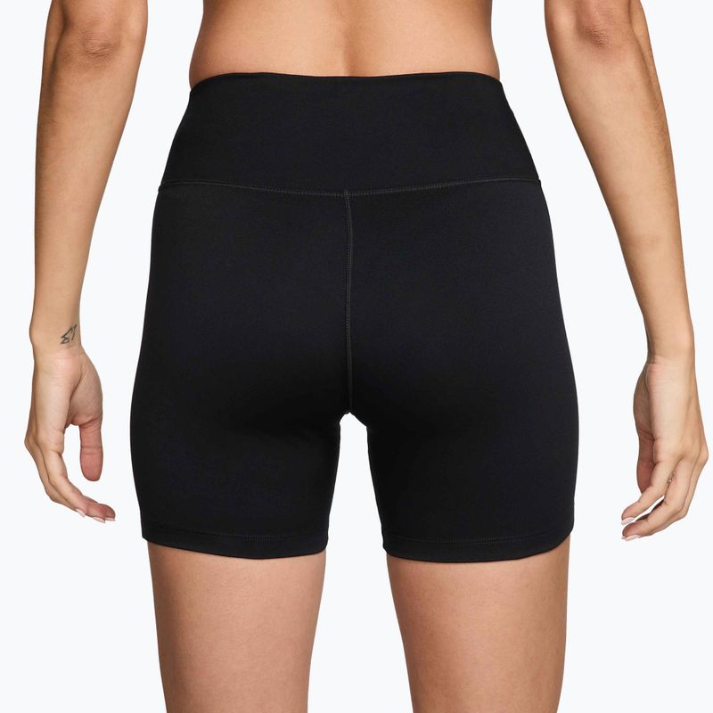 Șorturi damă Nike One High-Waisted Biker 5" black/white 2