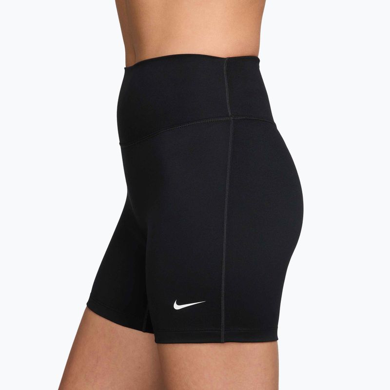 Șorturi damă Nike One High-Waisted Biker 5" black/white 3