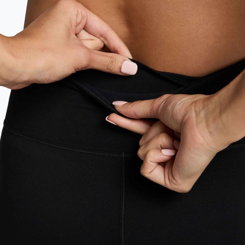 Șorturi damă Nike One High-Waisted Biker 5" black/white 4