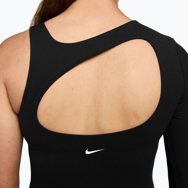 Tricou de antrenament pentru femei Nike Zenvy Dri-Fit One Sleeve Top black/white/cool grey 3