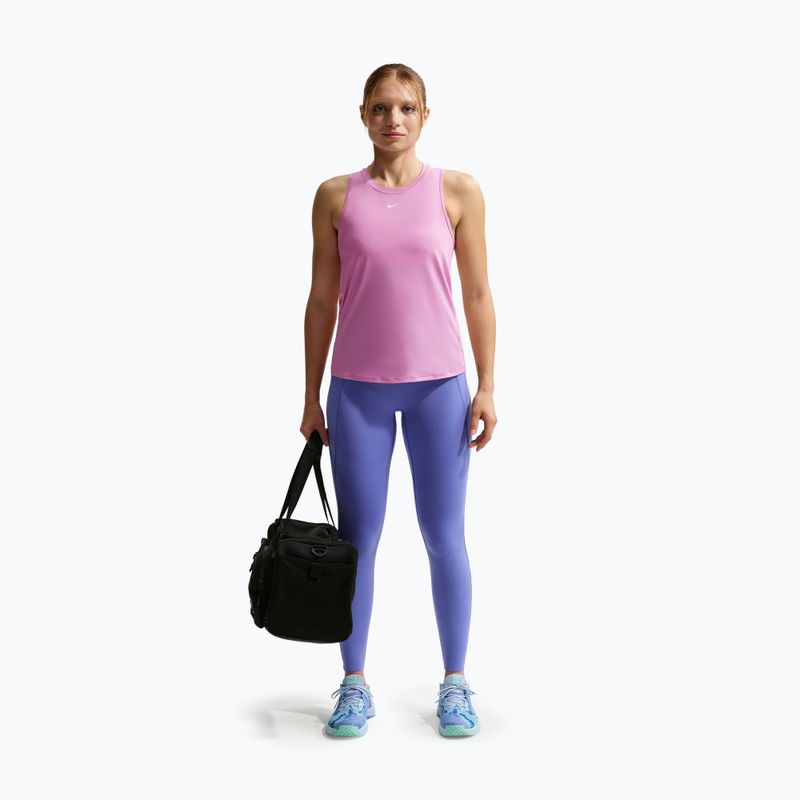 Tricou de antrenament pentru femei Nike One Classic Dri-Fit light magenta/white 2