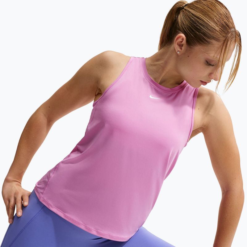 Tricou de antrenament pentru femei Nike One Classic Dri-Fit light magenta/white 4