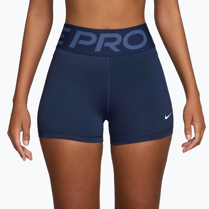 Pantaloni scurți pentru femei Nike Pro Sculpt High Waisted 3" Biker midnight navy/white