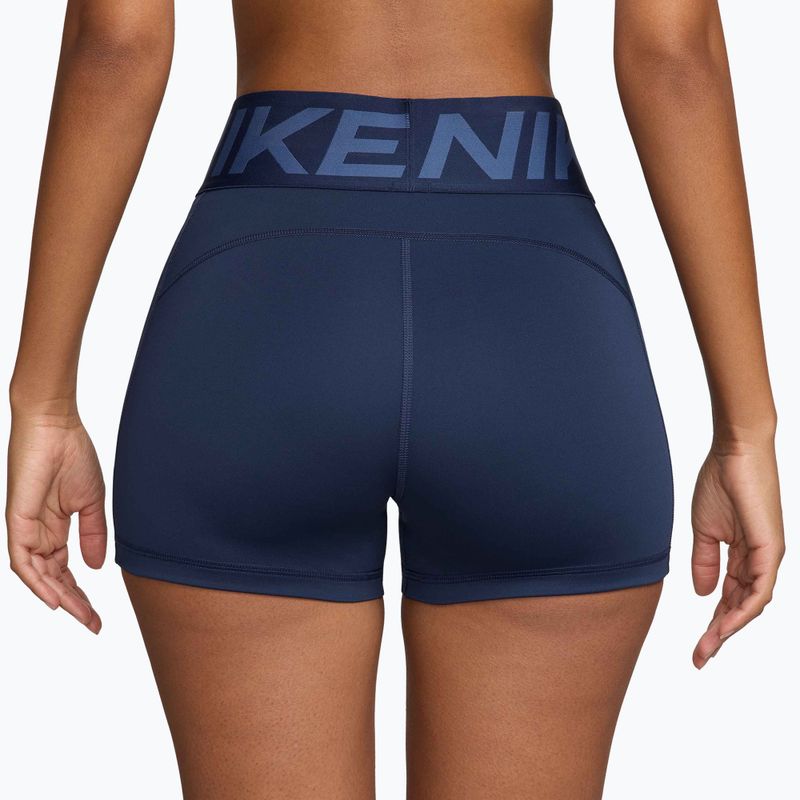 Pantaloni scurți pentru femei Nike Pro Sculpt High Waisted 3" Biker midnight navy/white 2