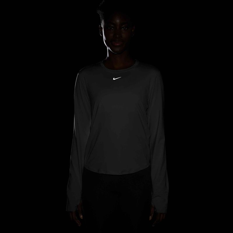 Longsleeve de antrenament Nike One Classic Dri-Fit white/black 4