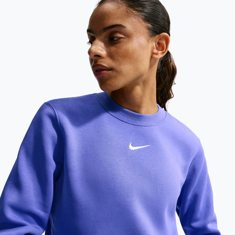 Bluză pentru femei Nike Sportswear Phoenix Fleece Crewneck light medium blue/sail 5