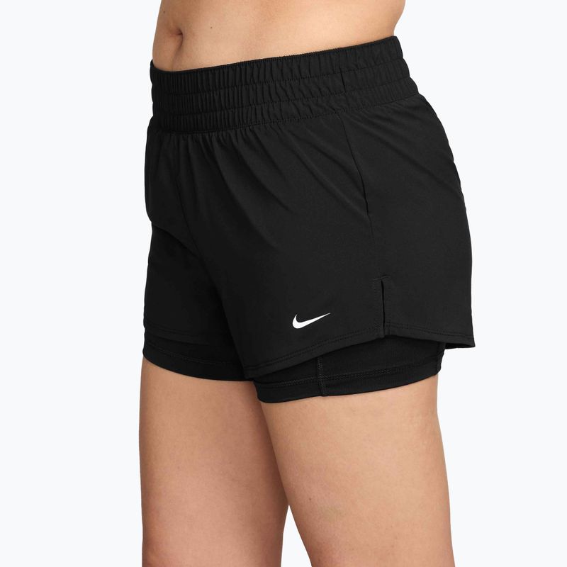 Pantaloni scurți de alergare pentru femei Nike One Dri-FIT 2IN1 black/white 3
