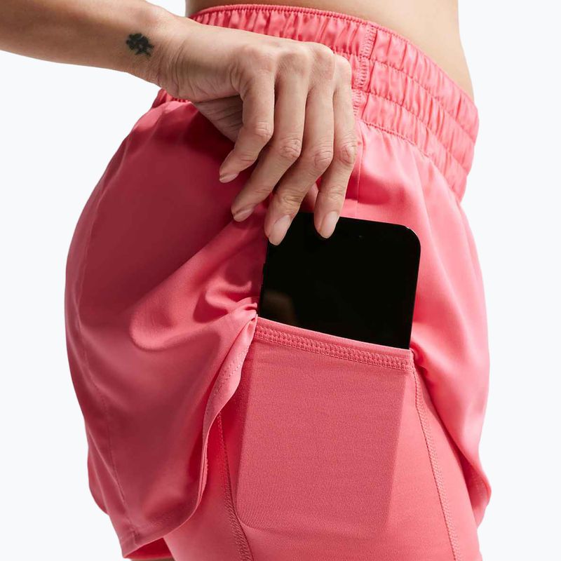 Pantaloni scurți de alergare pentru femei Nike One Dri-FIT 2IN1 sea coral/white 7