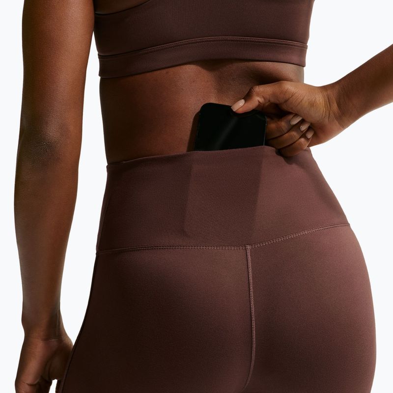 Colanți pentru femei Nike One High-Waisted Seamless light chocolate 6