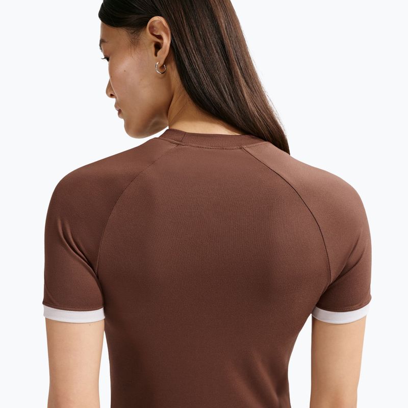 Tricou pentru femei Nike Gloss Fitted Top light chocolate 4