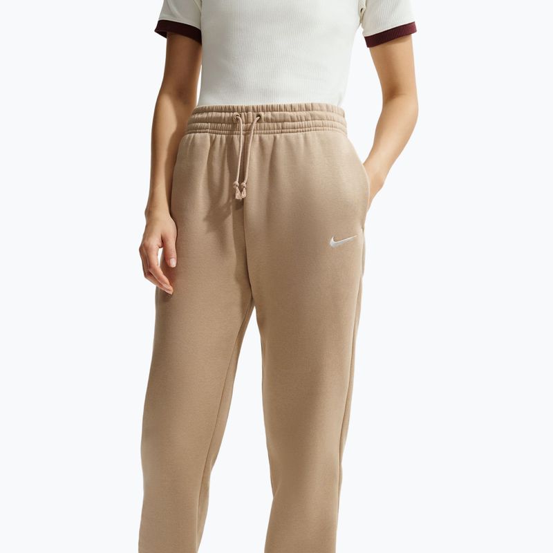 Pantaloni pentru femei Nike Sportswear Phoenix Fleece Mid-Rise linen/sail 4